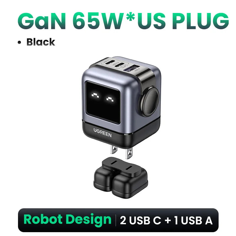 🤖⚡ UGREEN PowerBot 65W — O Carregador Inteligente Que Parece Sair de um Filme da Marvel! 💥🔋