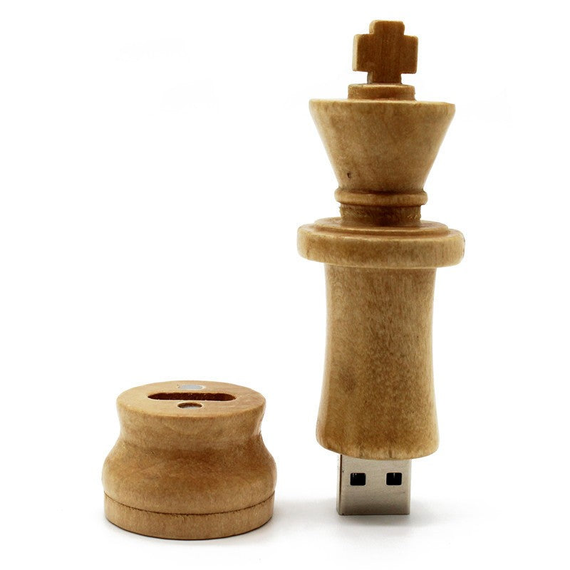 Wooden Chess Pen Drive King Usb Drive Wood Memory Stic
