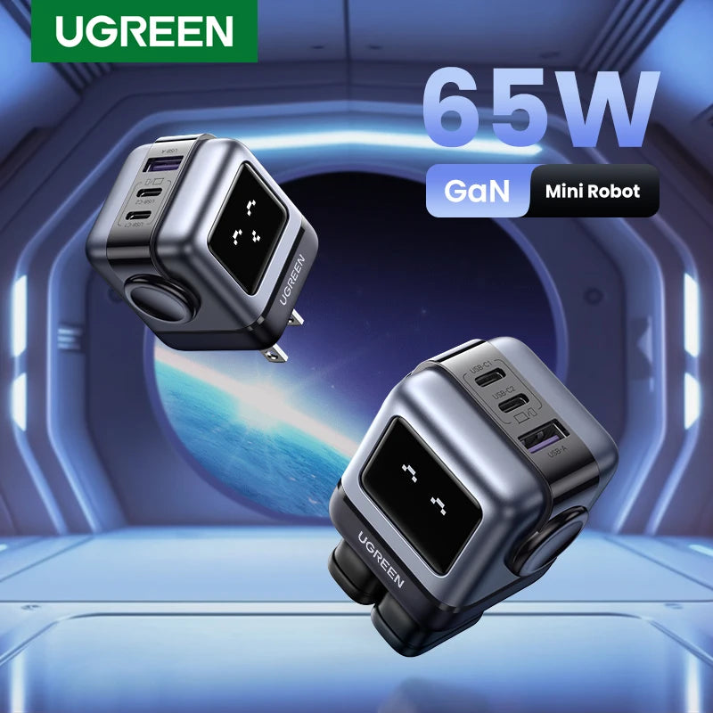 🤖⚡ UGREEN PowerBot 65W — O Carregador Inteligente Que Parece Sair de um Filme da Marvel! 💥🔋