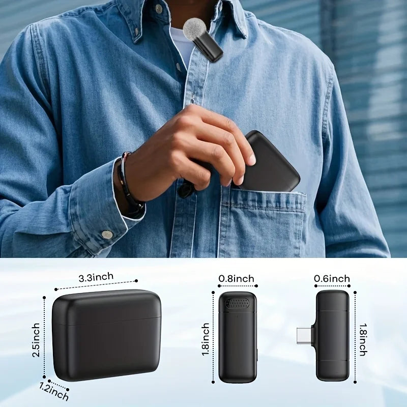 Lavalier ProMic Wireless – Microfone Sem Fio com Estojo de Carregamento