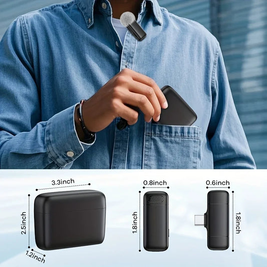 Lavalier ProMic Wireless – Microfone Sem Fio com Estojo de Carregamento