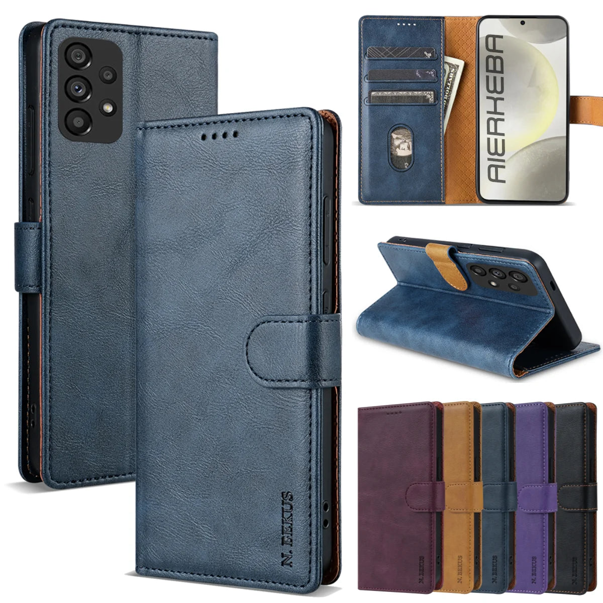 Capa Carteira Premium FlipShield — Elegância, Proteção Total e Funcionalidade Inteligente para Samsung Galaxy