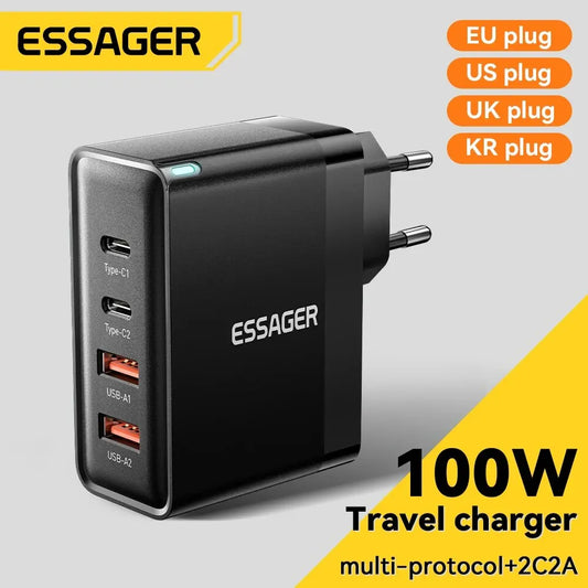⚡ Essager TurboGaN 100W — O Pequeno Monstro da Energia! ⚙️🔥