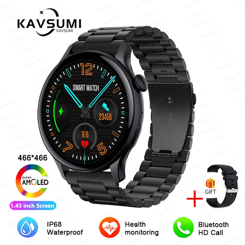 💖 Smartwatch Aurora Lady AMOLED NFC 2025 – GPS, Chamadas Bluetooth e Monitor de Saúde
