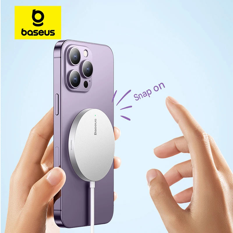 🌀 “Baseus MagPower 15W AirCharge” — O Carregamento Invisível Que Faz Magia no Teu iPhone! 