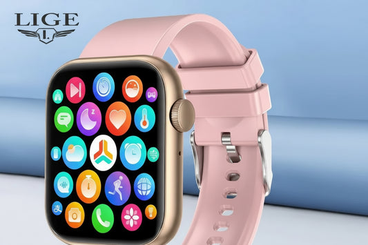 💖 Smartwatch Lige Femme Touch – Fitness, Chamadas Bluetooth e Resistência à Água