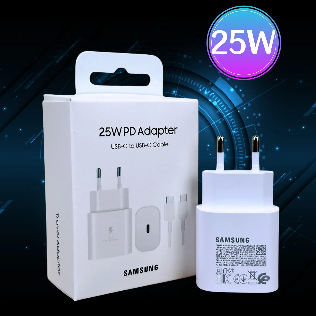 ⚡ “Samsung PowerJet 25W Original” — Energia de Verdade, Sem Brincadeira! 