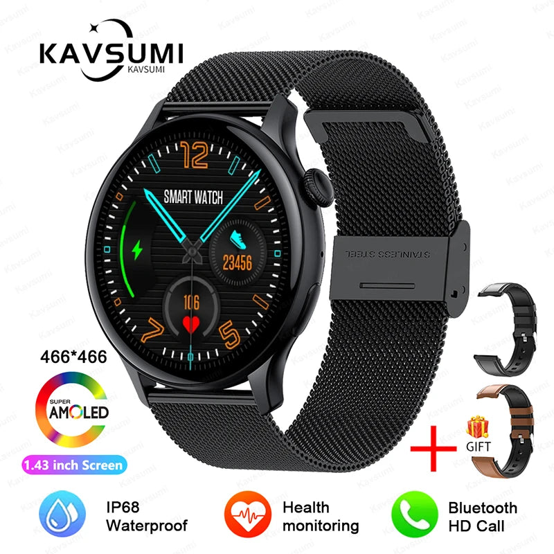 💖 Smartwatch Aurora Lady AMOLED NFC 2025 – GPS, Chamadas Bluetooth e Monitor de Saúde