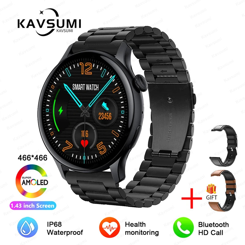 💖 Smartwatch Aurora Lady AMOLED NFC 2025 – GPS, Chamadas Bluetooth e Monitor de Saúde