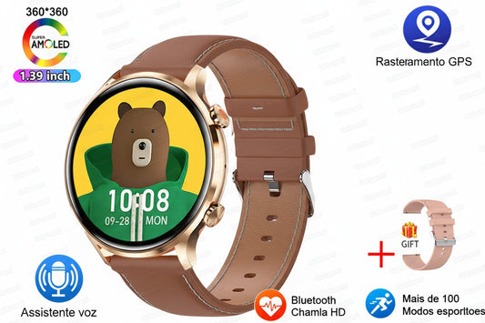 🔥 Smartwatch Infinity AMOLED Pro 2025 – GPS, Chamadas Bluetooth e Always On Display