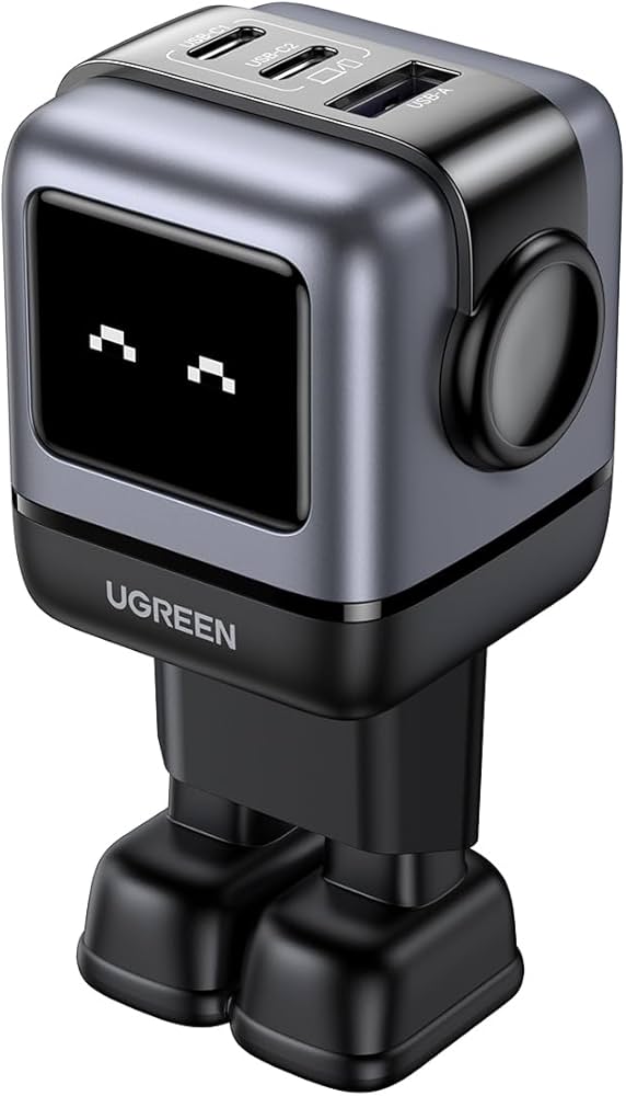 🤖⚡ UGREEN “ROBOCHARGE” 65W GaN PD3.0 — O Carregador Inteligente com Força de Robô!