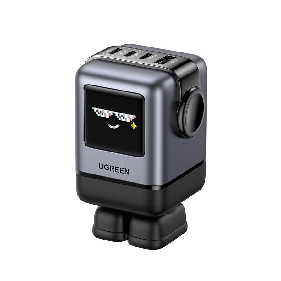 🤖⚡ UGREEN “ROBOCHARGE” 65W GaN PD3.0 — O Carregador Inteligente com Força de Robô!