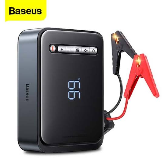 🚗 Baseus 2 em 1 Bomba de Ar para Carro — Compressor de Ar Portátil com Lanterna Destacável e Power Bank 6000mAh