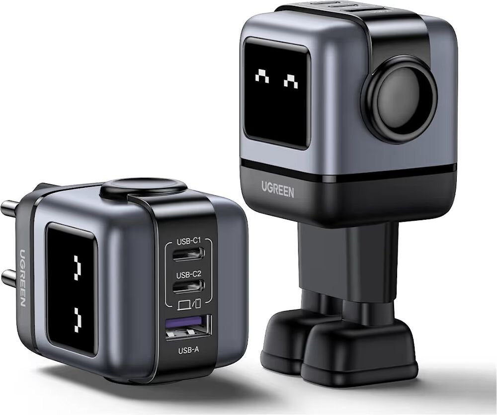 🤖⚡ UGREEN “ROBOCHARGE” 65W GaN PD3.0 — O Carregador Inteligente com Força de Robô!