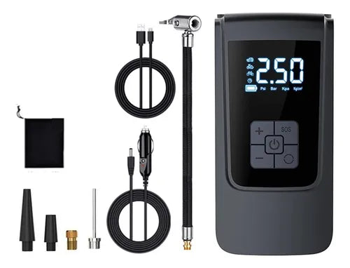 🚗 Baseus 2 em 1 Bomba de Ar para Carro — Compressor de Ar Portátil com Lanterna Destacável e Power Bank 6000mAh